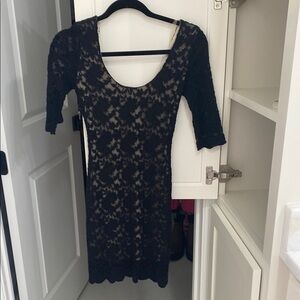 Elegant Black Lace Dress